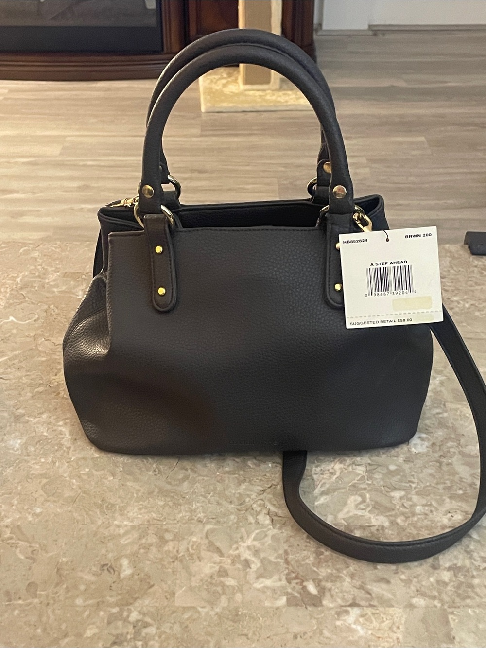 Liz Claiborne Classic Structured Women's Satchel Handbag in Black purse NWT!